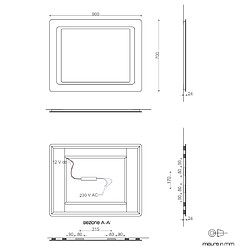 Avis Kiamami Valentina MIROIR AVEC SABLAGE FRONTAL RÉTRO-ÉCLAIRÉ AVEC LED 90X60 CM