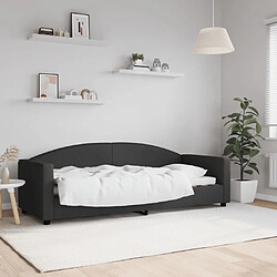 vidaXL Lit de repos sans matelas noir 80x200 cm tissu