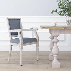 Maison Chic Chaises à manger,Chaise pour cuisine Gris foncé Velours -MN60959