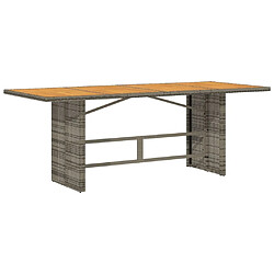 Maison Chic Table de jardin | Table d'extérieur avec dessus en bois d'acacia gris 190x80x74 cm -GKD35610