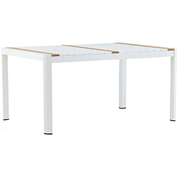 Venture Home Table de repas extérieure 4 places Togo blanc.