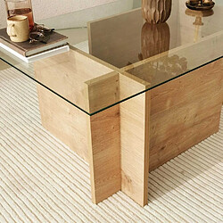 Acheter Hanah Home Table basse en verre et aggloméré Escape 105 x 65 x 40 cm.