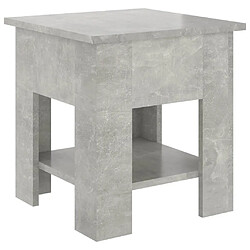 vidaXL Table basse gris béton 40x40x42 cm bois d'ingénierie