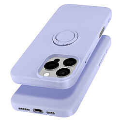 Avizar Coque pour iPhone 16 Pro Bague Support Silicone Flexible Violet