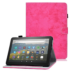 Etui en PU avec support et porte-carte pour votre Amazon Fire HD 8 (2020) - rose