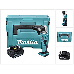 Makita DDA 351 T1J Perceuse d'angle sans fil 18 V 13,5 Nm + 1x Batterie 5,0 Ah + Coffret Makpac - sans chargeur