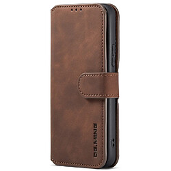 Etui en PU DG.MING style rétro avec support café pour votre Samsung Galaxy S22 5G