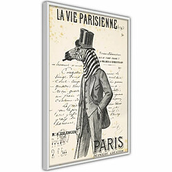 Paris Prix Affiche Murale Encadrée The Parisian Life 40 x 60 cm Blanc