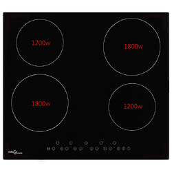 vidaXL Plaque de cuisson Céramique 4 brûleurs Contrôle tactile 6000 W