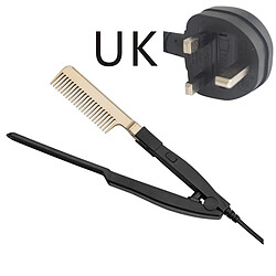 Lisseur à Cheveux Peigne électrique Chaud Peigne Brosse Bigoudi Portable UK