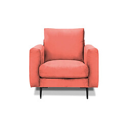 MAISON AUBERTIN Fauteuil Caruso Velours Rose 1 Place