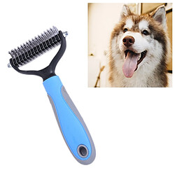 Wewoo Pet Comb Beauty Cleaning Supplies Dog Peigne pour chien en acier inoxydabletaille 18x7cm bleu