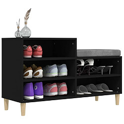 Acheter Maison Chic Armoire à Chaussures Noir,Meuble de Rangement à Chaussures 102x36x60 cm Bois d'ingénierie -MN91903