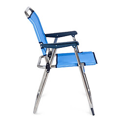 Avis Chaise de Plage Pliante Solenny avec Dossier Bas Bleu 58x54x81 cm