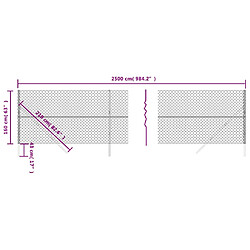 Acheter vidaXL Clôture en mailles de chaîne vert 1,6x25 m