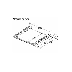 Kit de superposition avec tablette blanc - WZ27500 - SIEMENS