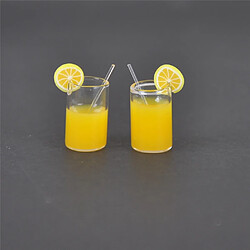 Wewoo 5 PCS Mini Tasse D'eau Au Citron Miniature Maison De Poupée Accessoires Tasses Jouet Décoration Cadeaux À Jus D'orange Et