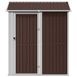 Avis Helloshop26 Abri de jardin cabane cabanon maison de stockage remise extérieur hangar outils robuste 192 x 152,5 x 237 cm acier galvanisé marron 02_0022279