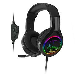 Casque Audio avec micro pour pc et console Gaming LED RGB - Microphone Flexible – Simili Cuir - SPIRIT OF GAMER