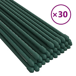 vidaXL Piquets pour plantes de jardin 30 pcs vert 115 cm acier