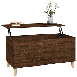 ComfortXL Table Basse Chêne Marron 90x44,5x45 Cm Bois D'ingénierie pas cher