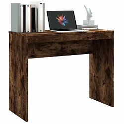 Acheter Maison Chic Bureau,Table de travail,bureau de travail pour chambre Chêne fumé 90x40x72 cm Bois d'ingénierie -GKD45828