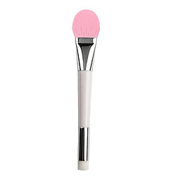 Brosses De Masque Facial Flexibles En Silicone à Double Tête Pour Le Visage Enduit D'argile Rose