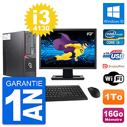 PC Fujitsu E720 DT Ecran 19" Intel i3-4130 RAM 16Go Disque 1To Windows 10 Wifi - Occasion