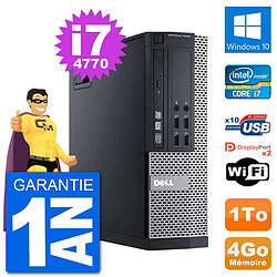 PC Dell 9020 SFF Intel Core i7-4770 RAM 4Go Disque Dur 1To Windows 10 Wifi - Occasion