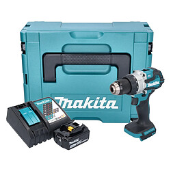 Makita DHP 489 RT1J Perceuse-visseuse à percussion sans fil 18 V 73 Nm Brushless + 1x batterie 5,0 Ah + chargeur + Makpac