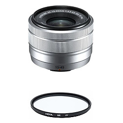 Fujifilm FUJI XC 15-45MM F3.5-5.6 OIS PZ Silver + HOYA UX UV 52mm Filter