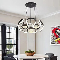 Avis Universalis Black Orb Study Room Led Tri-colour Changing Light Chandelier