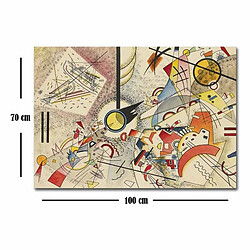 Avis EPIKASA Impression sur Toile Kandinsky Dominant Curve, Multicouleur, Polyester, 100x3x70 cm