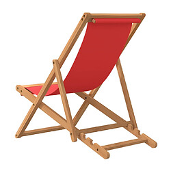 Acheter vidaXL Chaise de plage pliable Bois de teck solide rouge