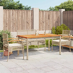 Maison Chic Ensemble à manger d'extérieur 5 pcs avec coussins,Salon de jardin,Mobilier de jardin Beige poly rotin -GKD591880