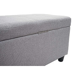 Mendler Coffre de rangement Kriens, banc, tissu/textile, 45x114x45cm ~ gris clair pas cher