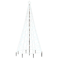 vidaXL Arbre de Noël avec poteau en métal 500 LED blanches froides 3m