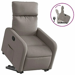 Maison Chic Fauteuil Relax pour salon, Fauteuil inclinable taupe tissu -GKD75542