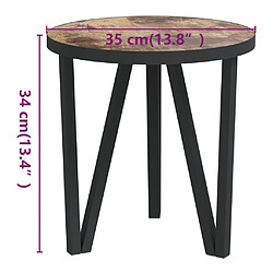 Acheter vidaXL Table à thé Noir et jaune Ø35 cm MDF