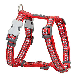 Harnais pour Chien Red Dingo Rouge Os Réfléchissant 37-61 cm