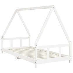 Avis Maison Chic Lit simple Cadre de lit pour enfants,Lit d'Enfant Moderne blanc 90x200 cm bois de pin massif -MN85916