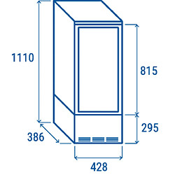 Acheter COOLHEAD Vitrine Réfrigérée 4 Faces Vitrées Positive Blanche - 98 Litres - Cool Head