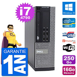 PC Dell 9020 SFF Intel Core i7-4790 RAM 16Go Disque Dur 250Go Windows 10 Wifi - Occasion