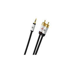 Oehlbach I-Connect Jack RCA Noir - Câble Mini-Jack 3,5 mm / RCA de 3 m