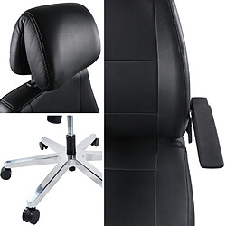 Chaise de bureau / fauteuil bureau 24 HOURS cuir noir hjh OFFICE