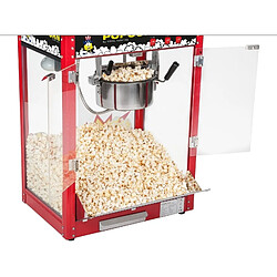 Helloshop26 Machine à popcorn rouge professionnelle 1 600 watts avec chariot 3614068