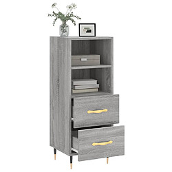 Avis vidaXL Buffet Sonoma gris 34,5x34x90 cm Bois d'ingénierie