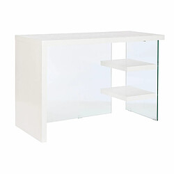 Bureau DKD Home Decor Blanc Transparent Verre Bois MDF 120 x 50 x 76 cm