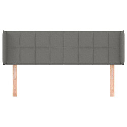 Avis Maison Chic Tête de lit scandinave avec oreilles,meuble de chambre Gris foncé 147x16x78/88 cm Tissu -MN88051