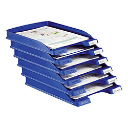 Corbeille à courrier Leitz slim bleue